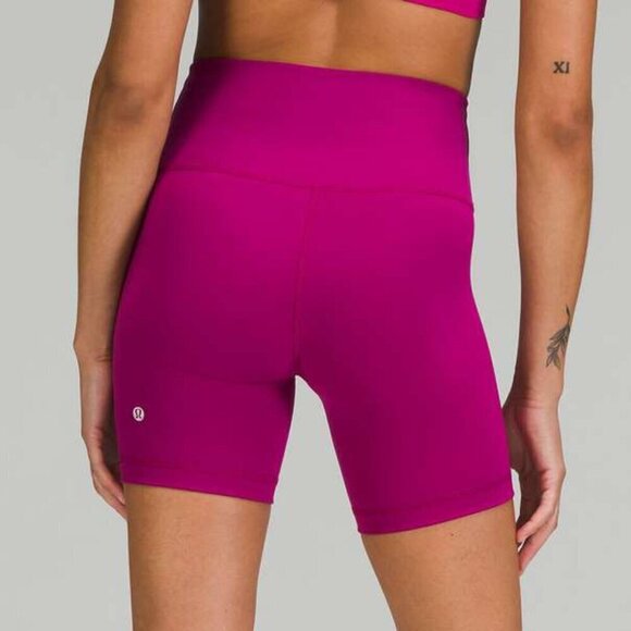 Lululemon Wunder Train High-Rise Short 6" - 14 Magenta Purple - Picture 2 of 7